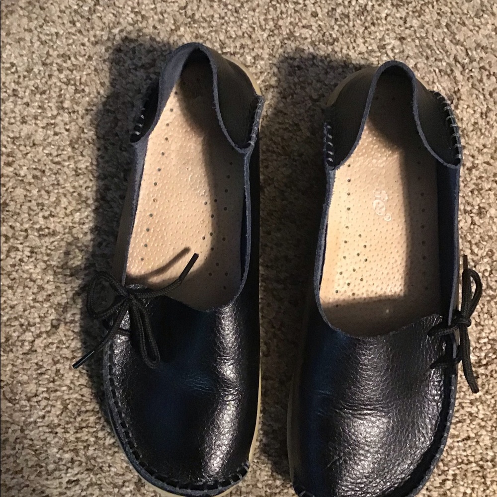 Black Leather Mocassin Loafer